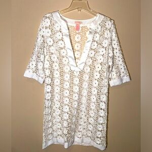 70s Style Crochet Cover Up